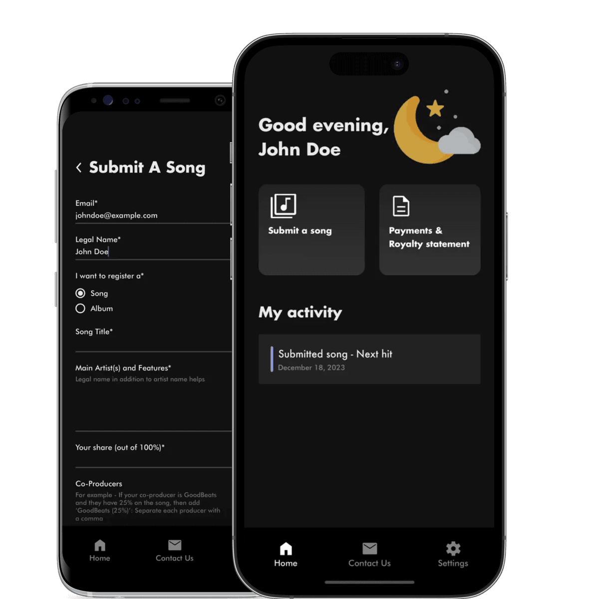 PubCrate Mobile App Home Screen
